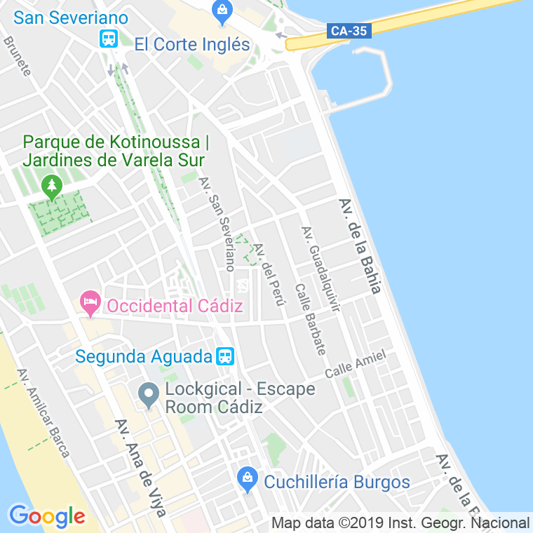 Código Postal calle Peru, avenida en Cádiz