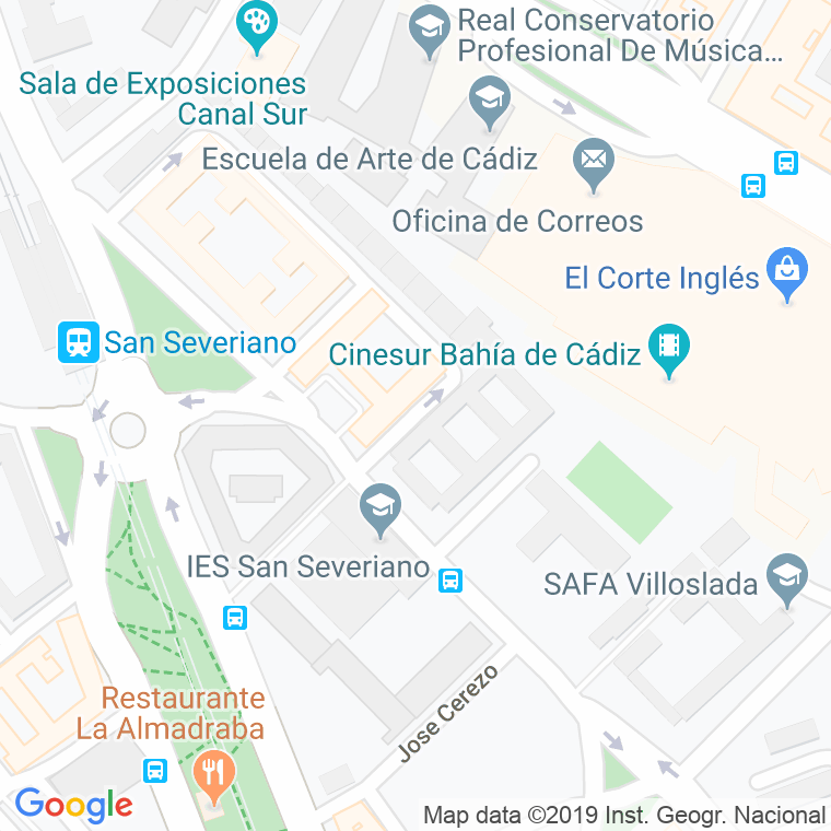 Código Postal calle Pintor Viniegra en Cádiz