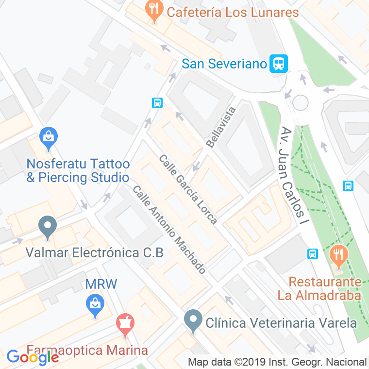 Código Postal calle Garcia Lorca en Cádiz