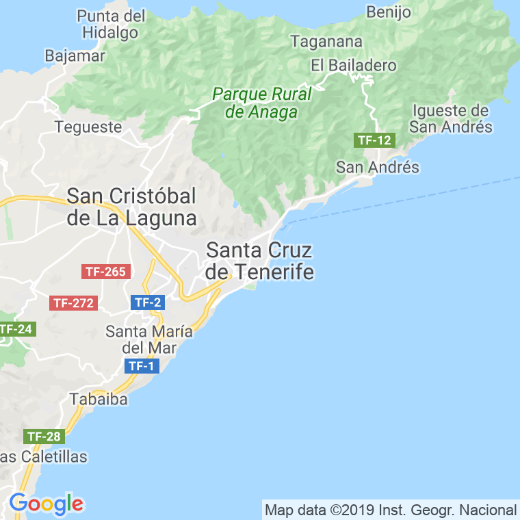 Código Postal calle Santa Cruz De Tenerife   (Impares Del 1 Al 3)  (Pares Del 2 Al 2) en Cádiz