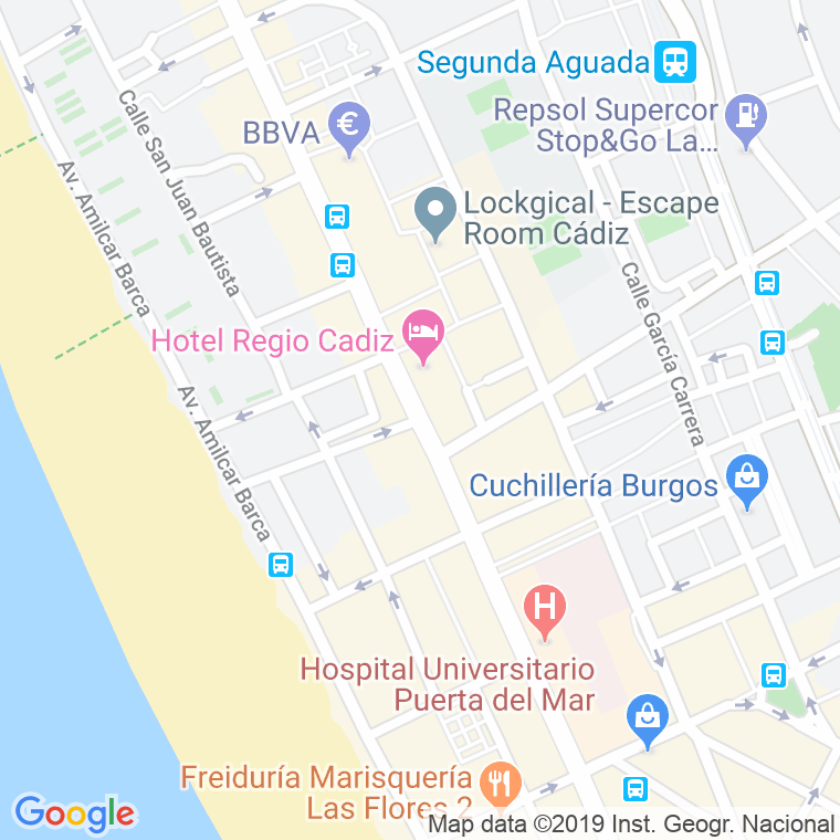 Código Postal calle Ana De Viya, avenida (Impares Del 1 Al Final)  (Pares Del 16 Al Final) en Cádiz