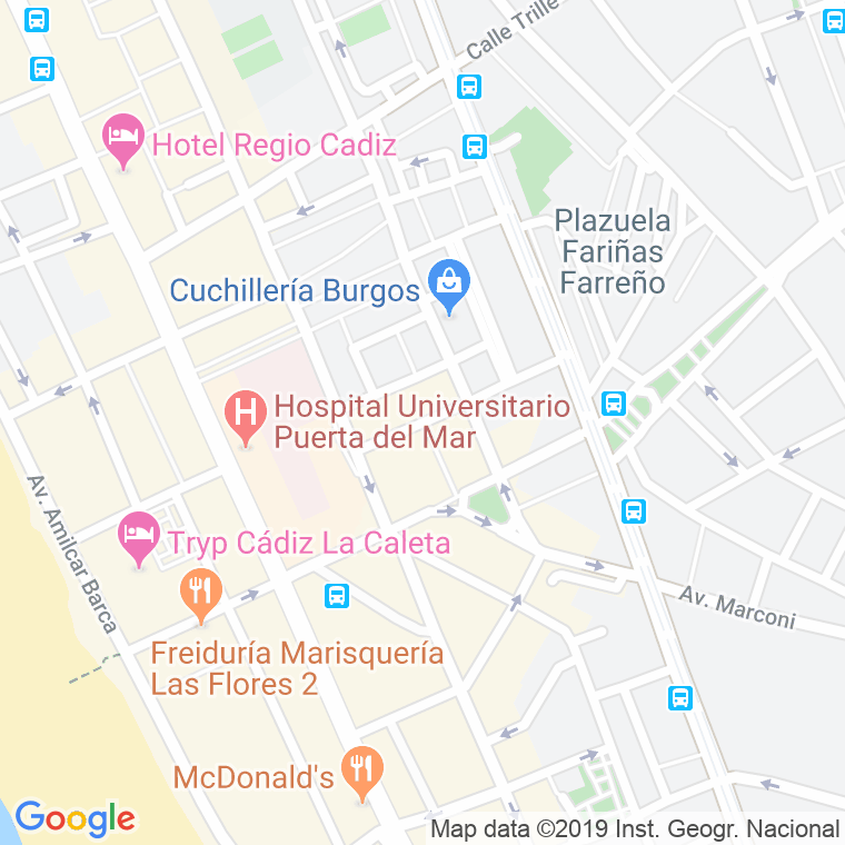 Código Postal calle Pablo Ruiz Picasso en Cádiz