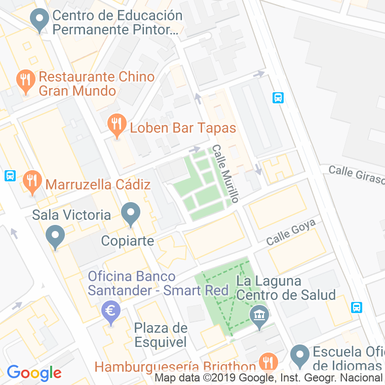Código Postal calle Pintor Melendez, plaza en Cádiz