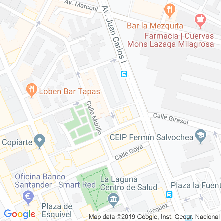 Código Postal calle Santisimo Cristo De Las Aguas en Cádiz