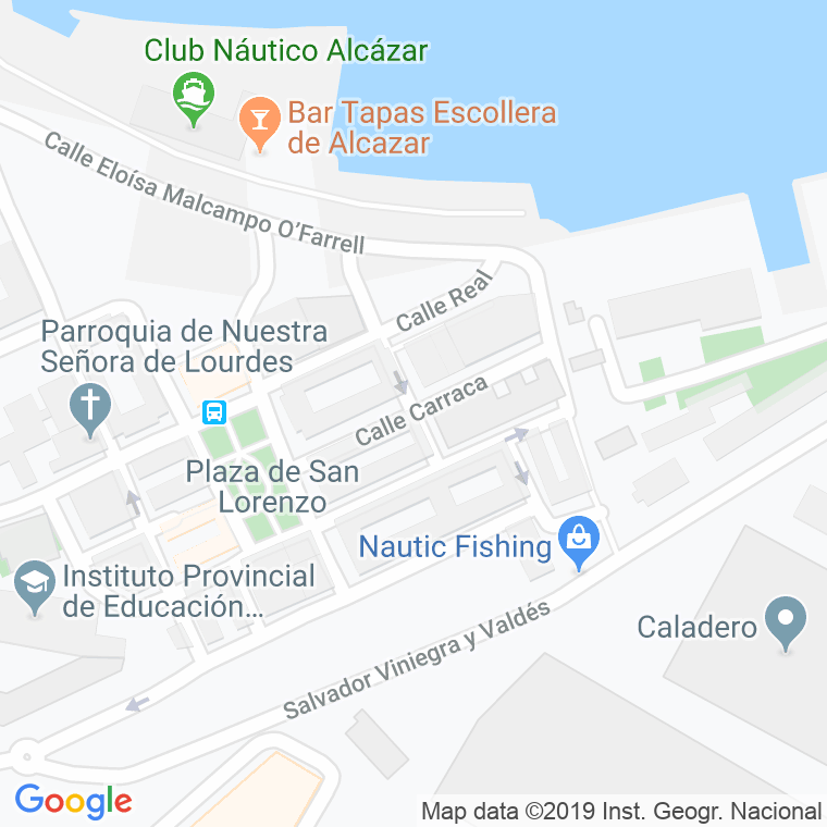 Código Postal calle Carraca en Cádiz
