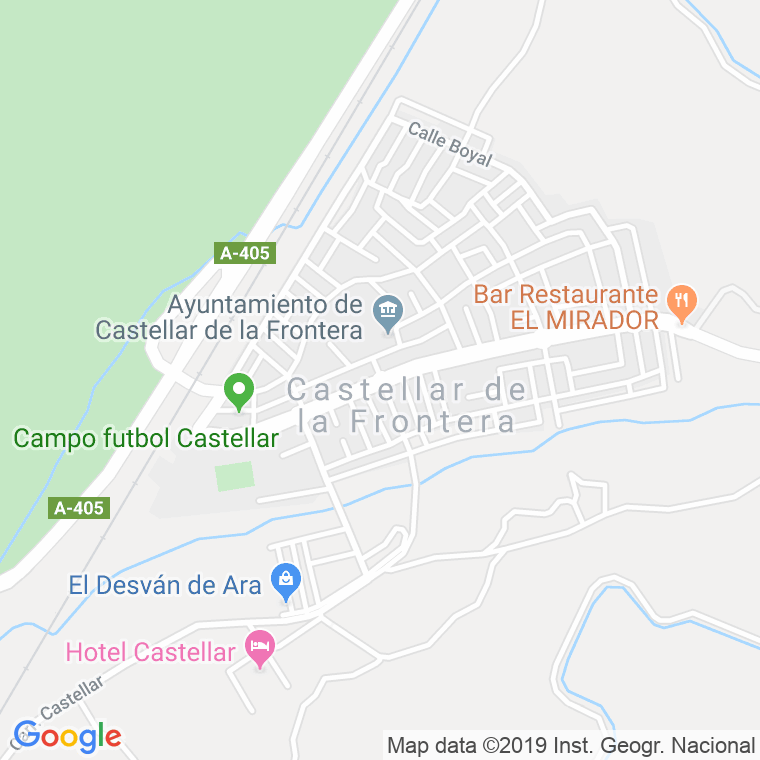 Código Postal calle Castellar De La Frontera en Cádiz