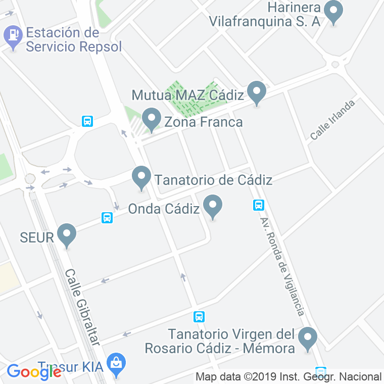 Código Postal calle San Martin Del Tesorillo en Cádiz