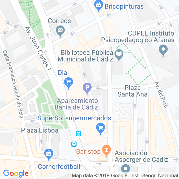 Código Postal calle Garcia Quijano en Cádiz