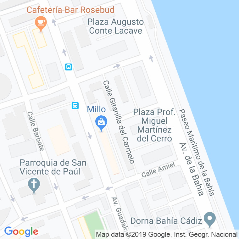 Código Postal calle Gitanilla Del Carmelo en Cádiz