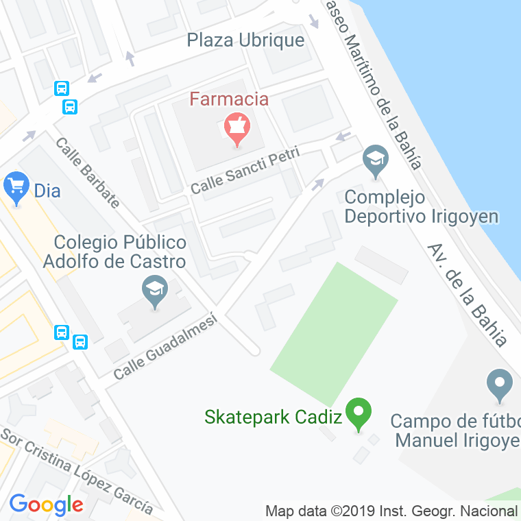 Código Postal calle Guadalmesi en Cádiz