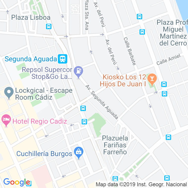 Código Postal calle Segunda Aguada, avenida en Cádiz