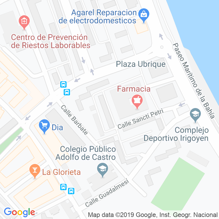 Código Postal calle Ubrique, plaza en Cádiz