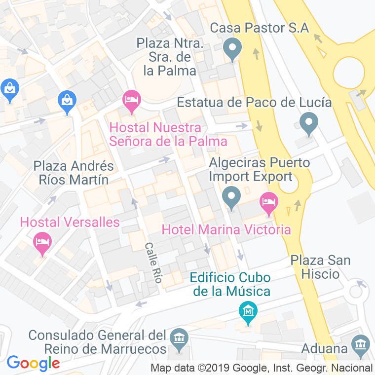 Código Postal calle Jose Santacana en Algeciras