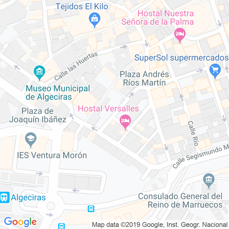 Código Postal calle Miguel Martin, plaza en Algeciras