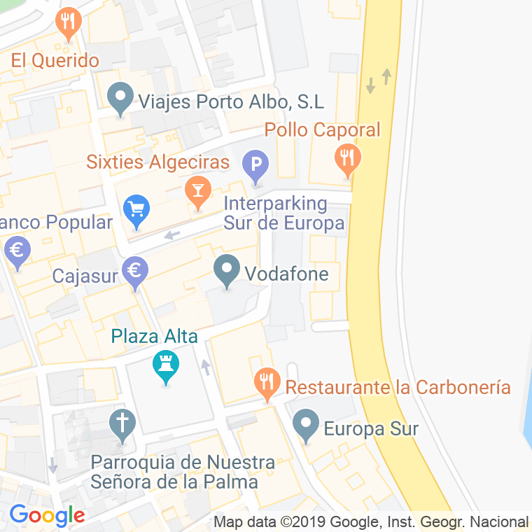 Código Postal calle Pablo Mayayo en Algeciras