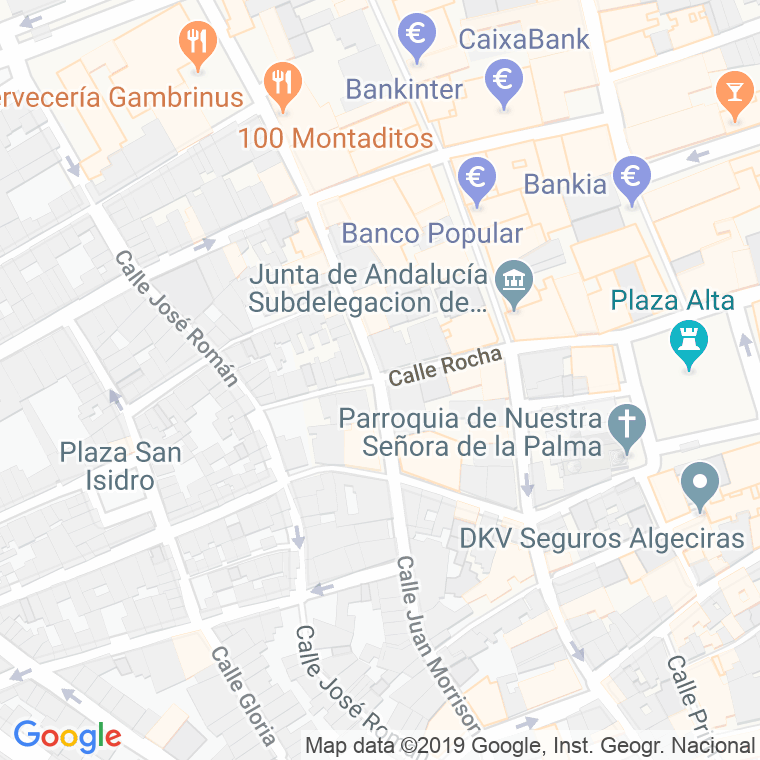 Código Postal calle Rocha en Algeciras