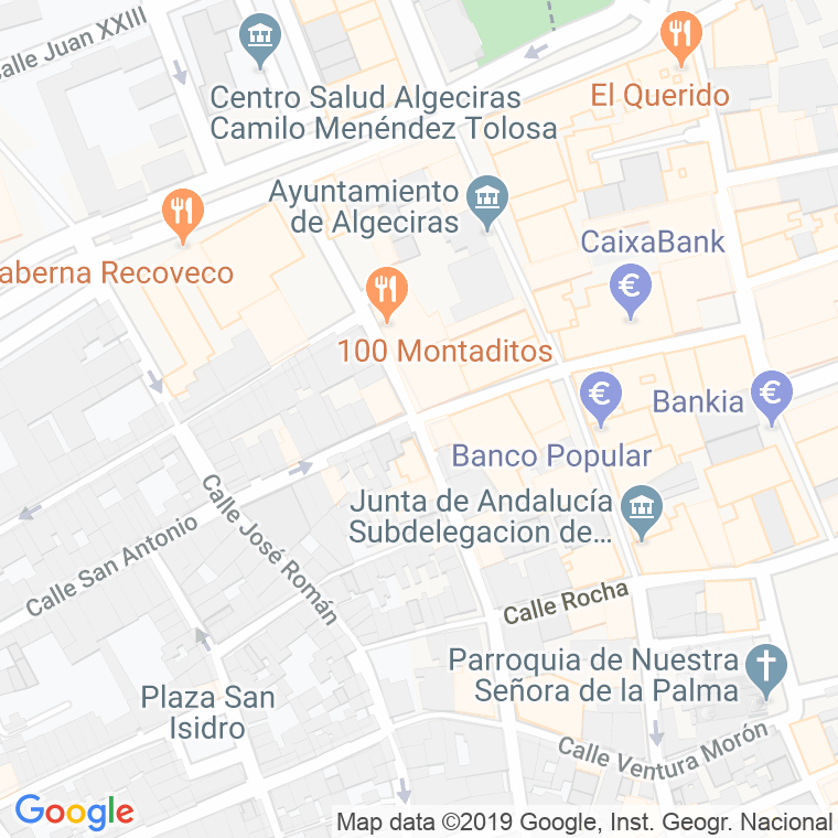 Código Postal calle Sevilla en Algeciras