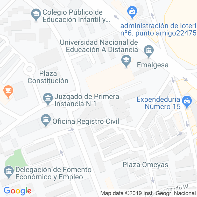 Código Postal calle Constitucion, De La, plaza en Algeciras