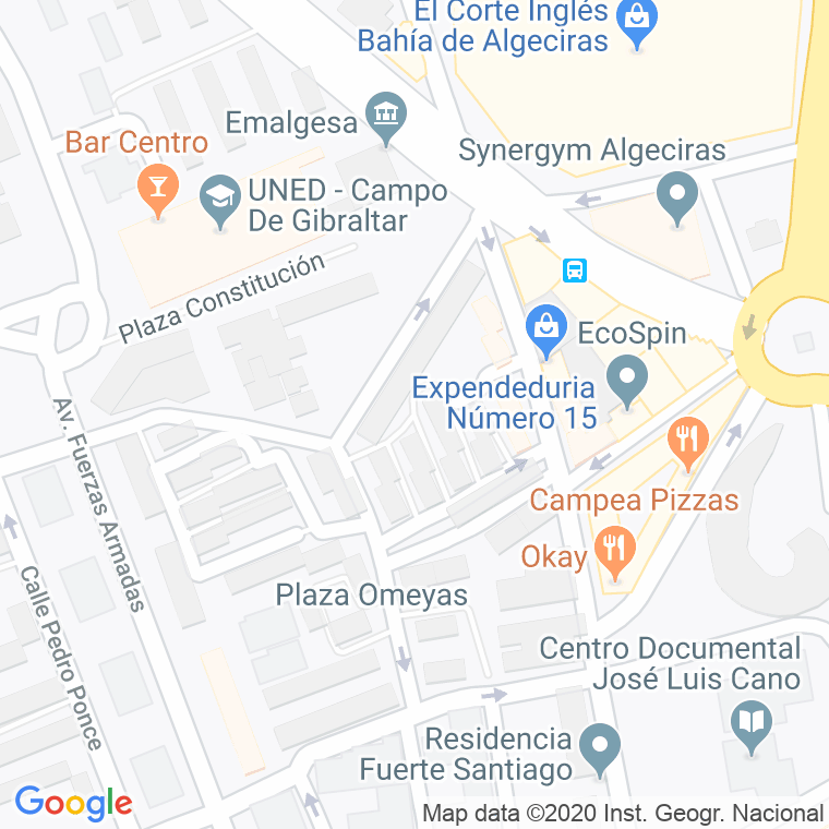 Código Postal calle Sierra De Gredos en Algeciras