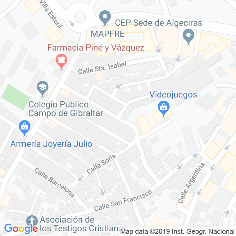 Código Postal calle Almeria en Algeciras