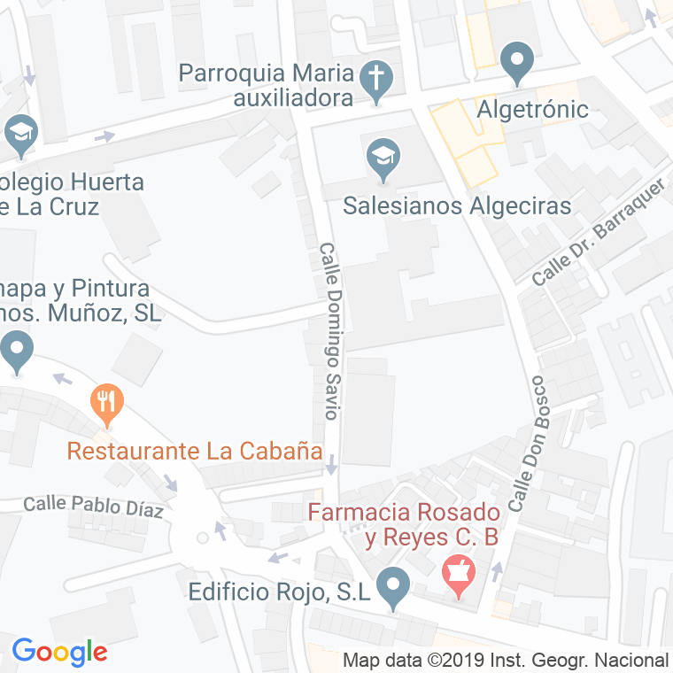 Código Postal calle Domingo Sabio en Algeciras
