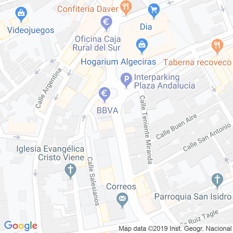 Código Postal calle Ruiz Zorrilla en Algeciras