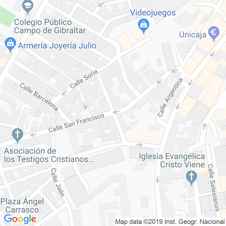 Código Postal calle San Jose en Algeciras