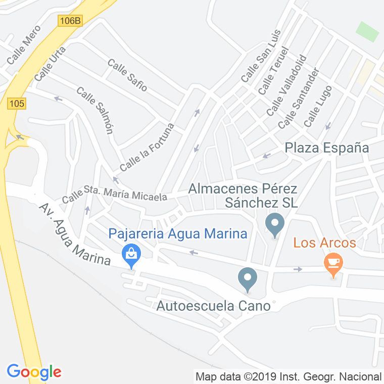 Código Postal calle Santa Maria Micaela en Algeciras