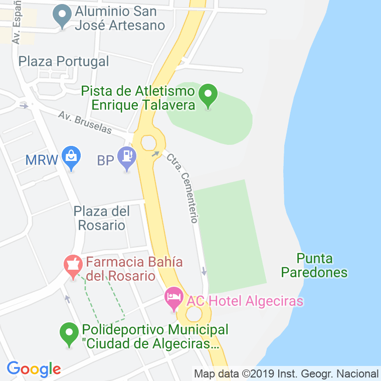 Código Postal calle Cementerio, carretera en Algeciras