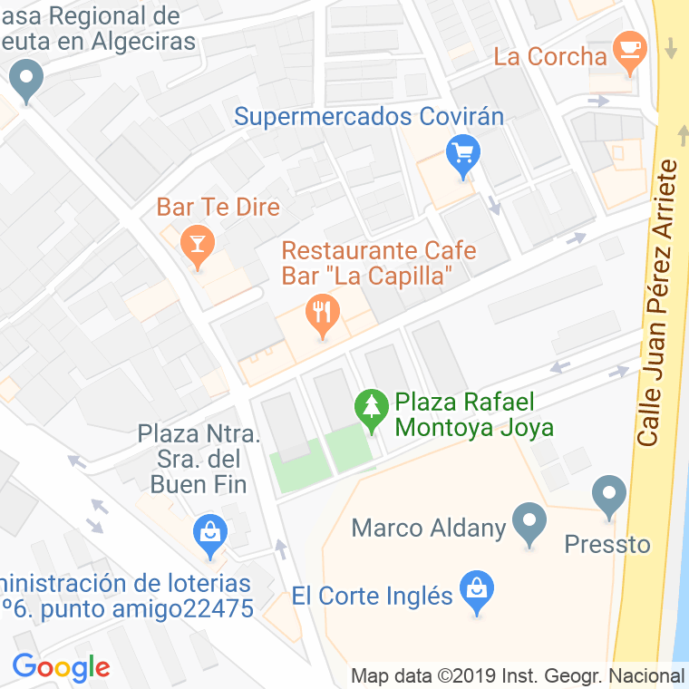 Código Postal calle Jacinto Benavente en Algeciras