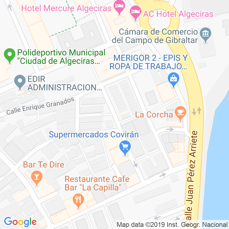 Código Postal calle Juan Gonzalez, travesia en Algeciras