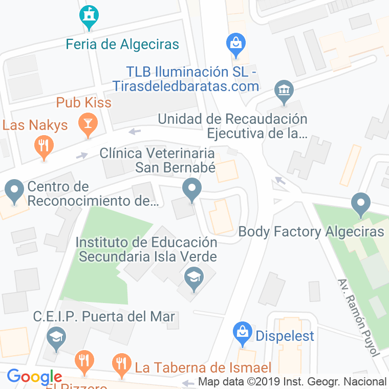 Código Postal calle Mariana Pineda, urbanizacion en Algeciras