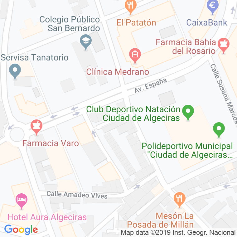 Código Postal calle Narciso en Algeciras