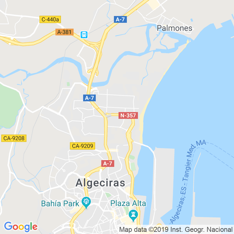 Código Postal calle Cabo De Gracia en Algeciras