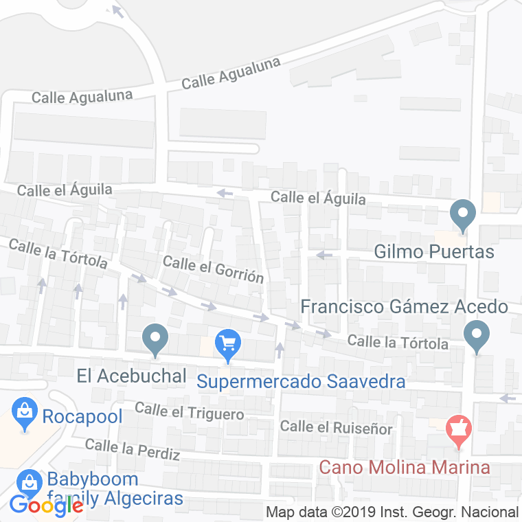 Código Postal calle Camachuelo, El en Algeciras