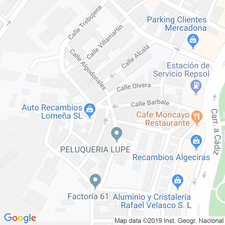 Código Postal calle Algodonales en Algeciras