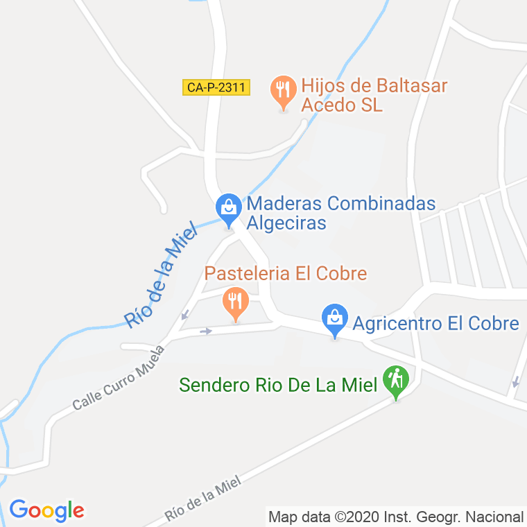 Código Postal calle Cobre, Del, avenida en Algeciras