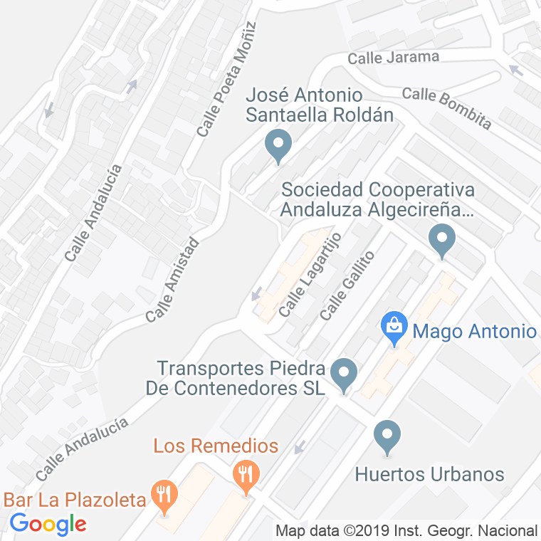 Código Postal calle Frascuelo en Algeciras