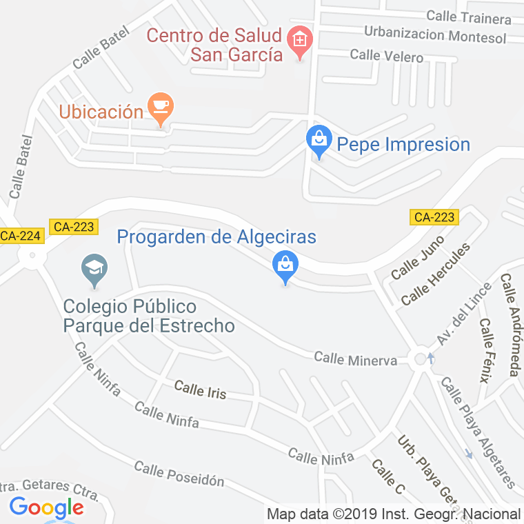 Código Postal calle Algetares, avenida en Algeciras