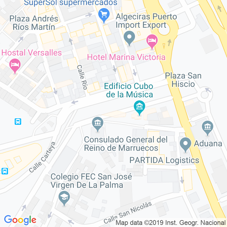 Código Postal calle Copa en Algeciras