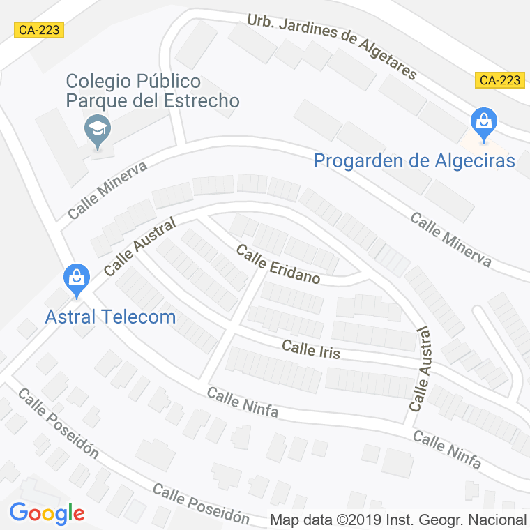 Código Postal calle Eridano en Algeciras
