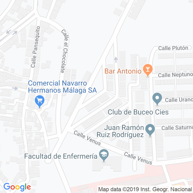 Código Postal calle Ganimedes (Urbanizacion Las Lomas) en Algeciras