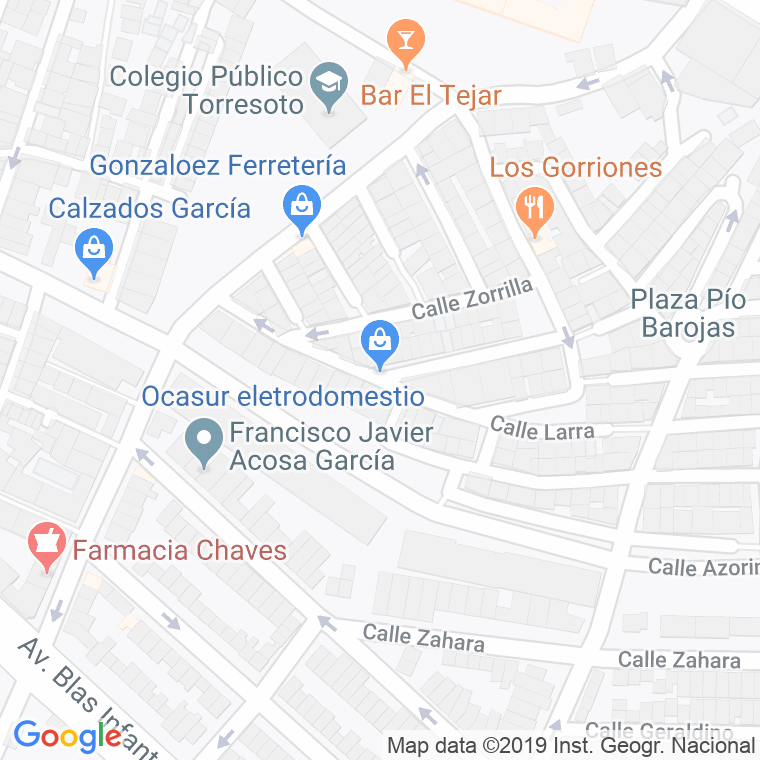 Código Postal calle Calderon De La Barca en Jerez de la Frontera