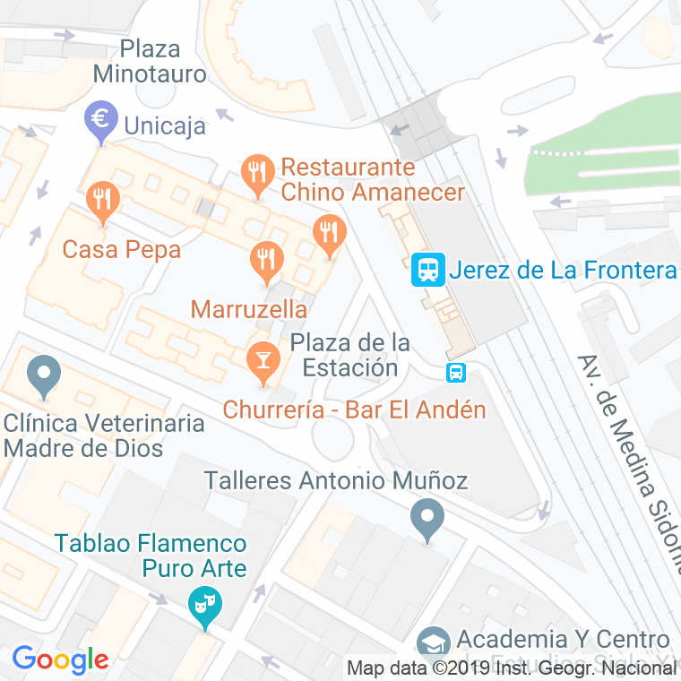 Código Postal calle Estacion, plaza en Jerez de la Frontera