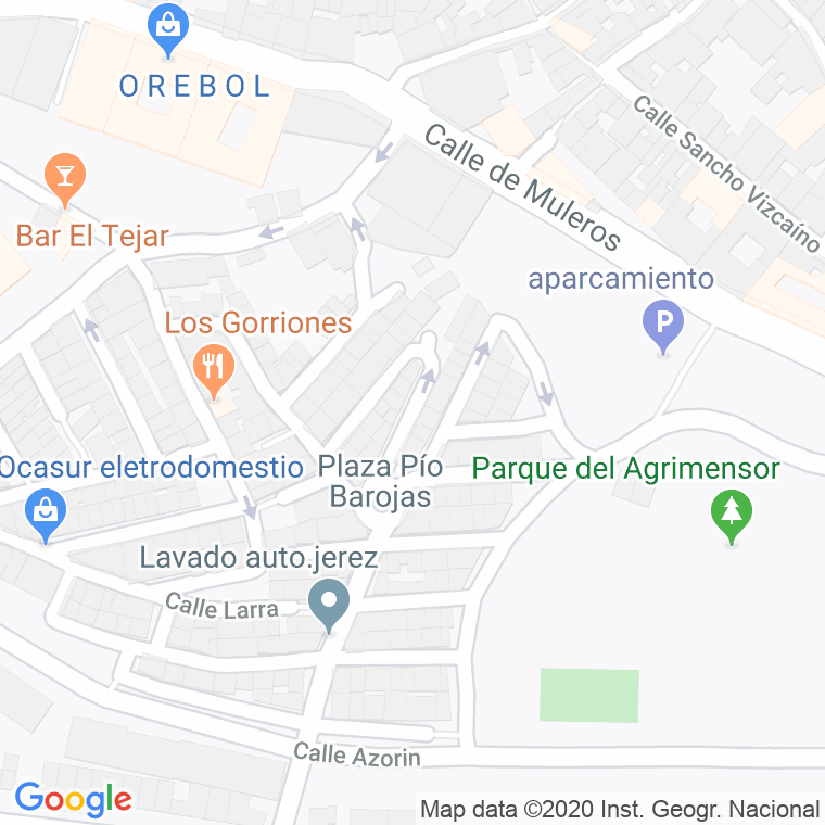 Código Postal calle Gongora en Jerez de la Frontera