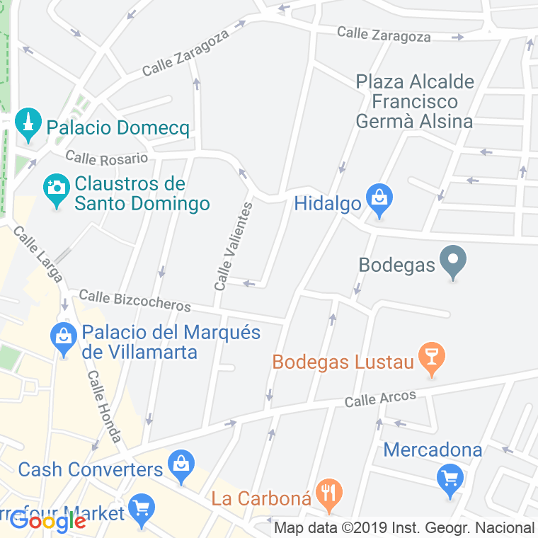 Código Postal calle Palomar en Jerez de la Frontera