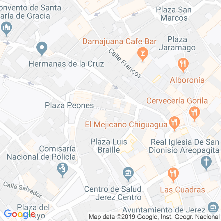 Código Postal calle Castellanos en Jerez de la Frontera