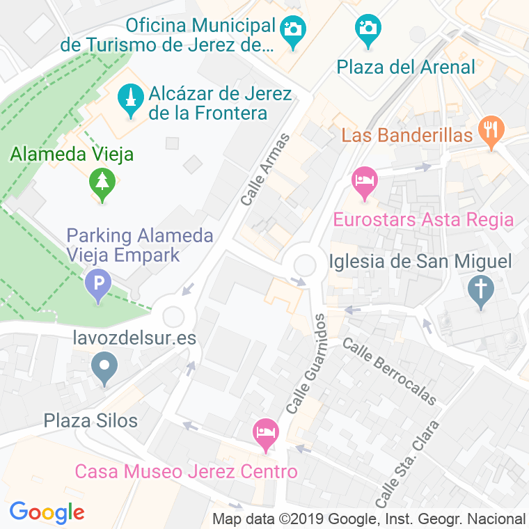 Código Postal calle Conde De Bayona en Jerez de la Frontera