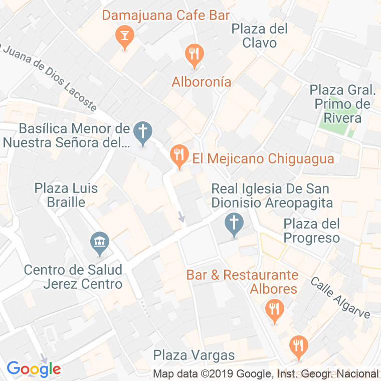 Código Postal calle Hortas De Caliz en Jerez de la Frontera