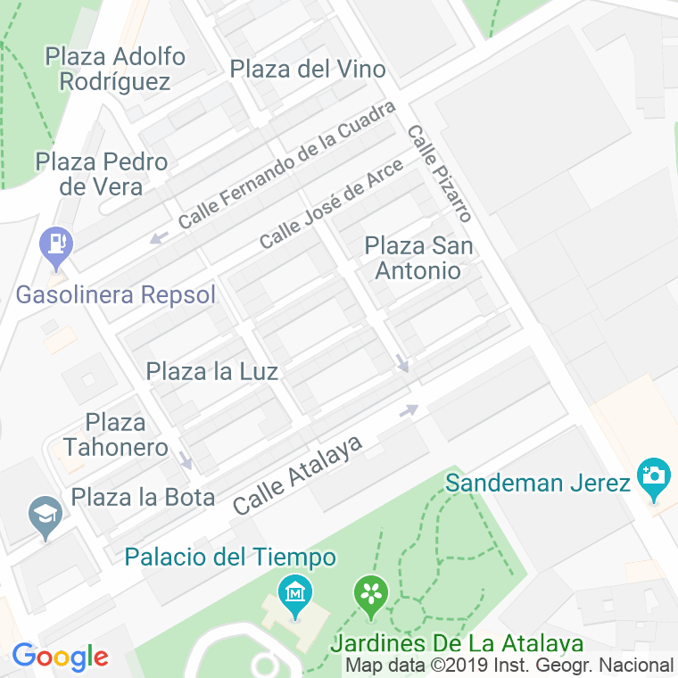 Código Postal calle Caridad, De La, plaza en Jerez de la Frontera